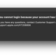 Screenshot from iTunes showing I was locked out of my account.